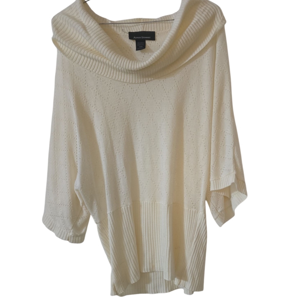 Ashley Stewart Women's Cream Blouse Sz 18/20